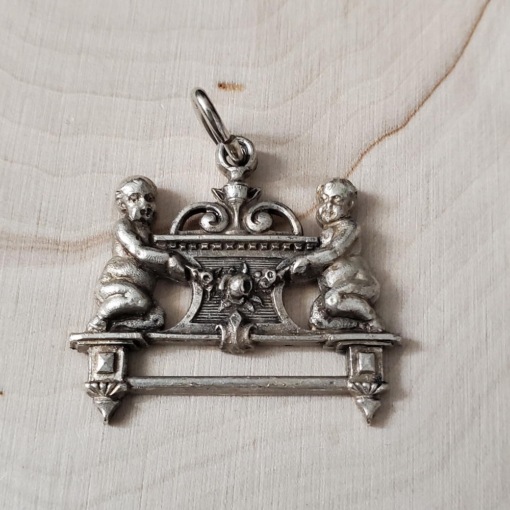 Vintage Castle Decor Pendant - Baroque Whimsy in Wearable Form